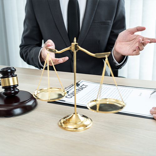 Male lawyer or notary working consulting and discussion to businesswoman client in the office
