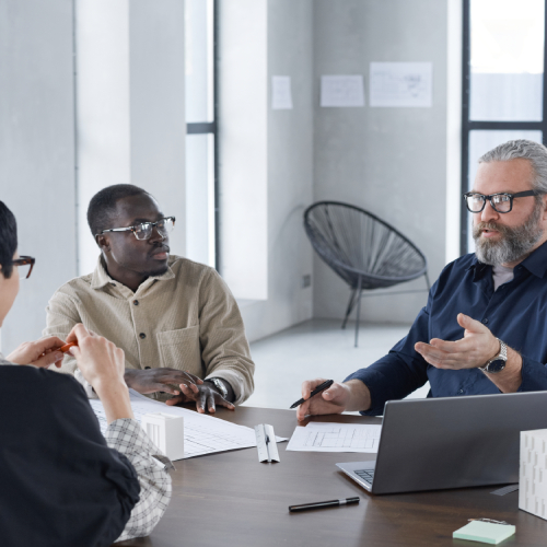 Business people sitting at meeting
