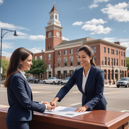 two girls shake handing
