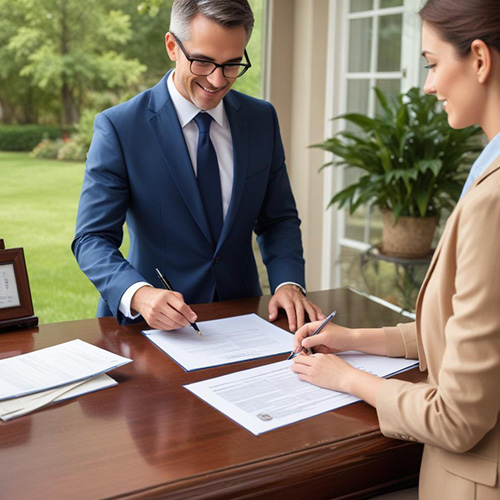 girl and boy talking to each other in the office
