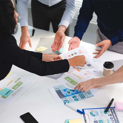 professional business marketing teamwork concept