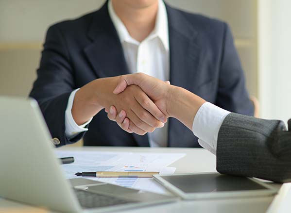 Businessman shaking hands